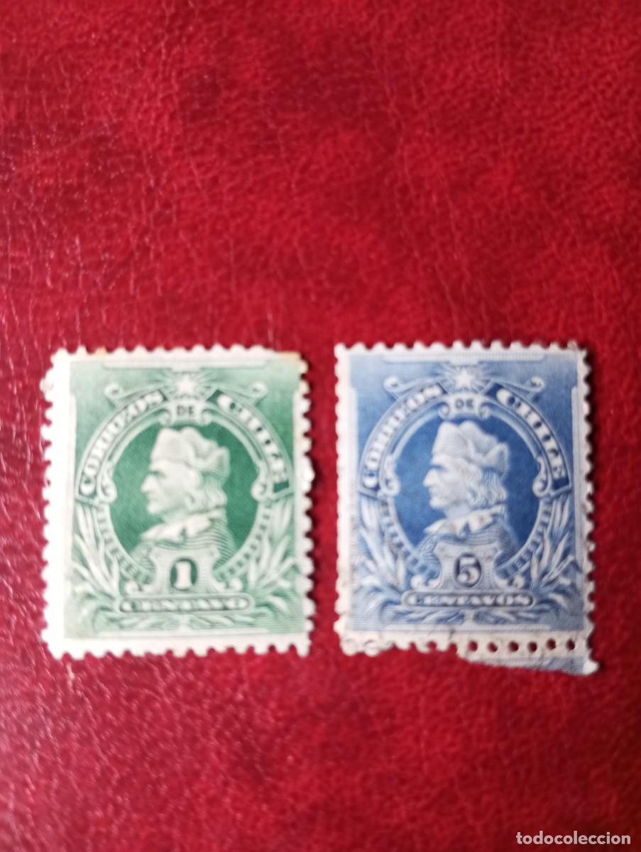 Sellos: CHILE, 1903, CRIST&Oacute;BAL COL&Oacute;N, YT 48/9 - Foto 1
