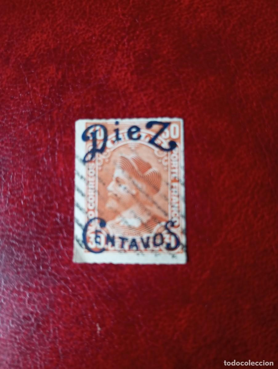 Sellos: CHILE, 1903, CRIST&Oacute;BAL COL&Oacute;N, SOBRECARGA - Foto 1