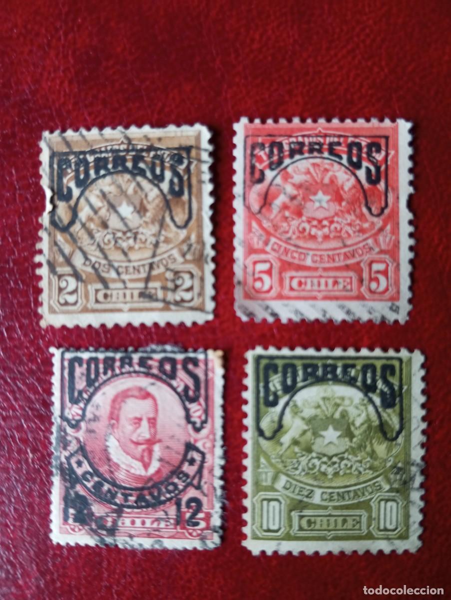 Sellos: CHILE, 1904, SELLOS DE TELEGRAFOS SOBRECARGADOS