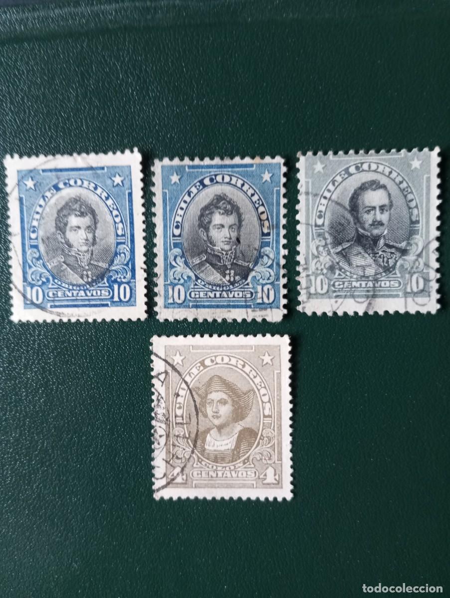 Sellos: CHILE, 1912, PERSONAJES, YT 104 Y SS