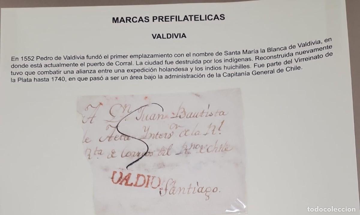 Sellos: O) CHILE, VALDIVIA, MARK IN RED, FRAGMENT, ADDRESSED TO JUAN BAUTISTA DE AETA, AUDITOR OF THE POS