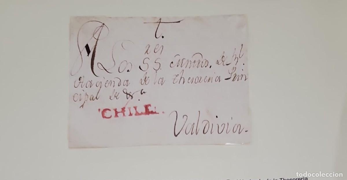 Sellos: O) CHILE, FRAGMENT, PREHILATELIC - PRESTAMP, CHANGE IN INITIAL SHIPPING VALUE, ADDRESSED TO THEIR L