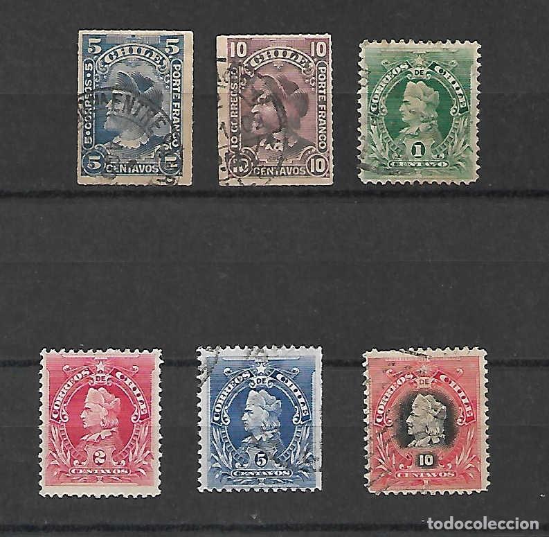 Sellos: Crist&oacute;bal COL&Oacute;N (151-1506), navegante . Chile, sellos a&ntilde;os 1900/02