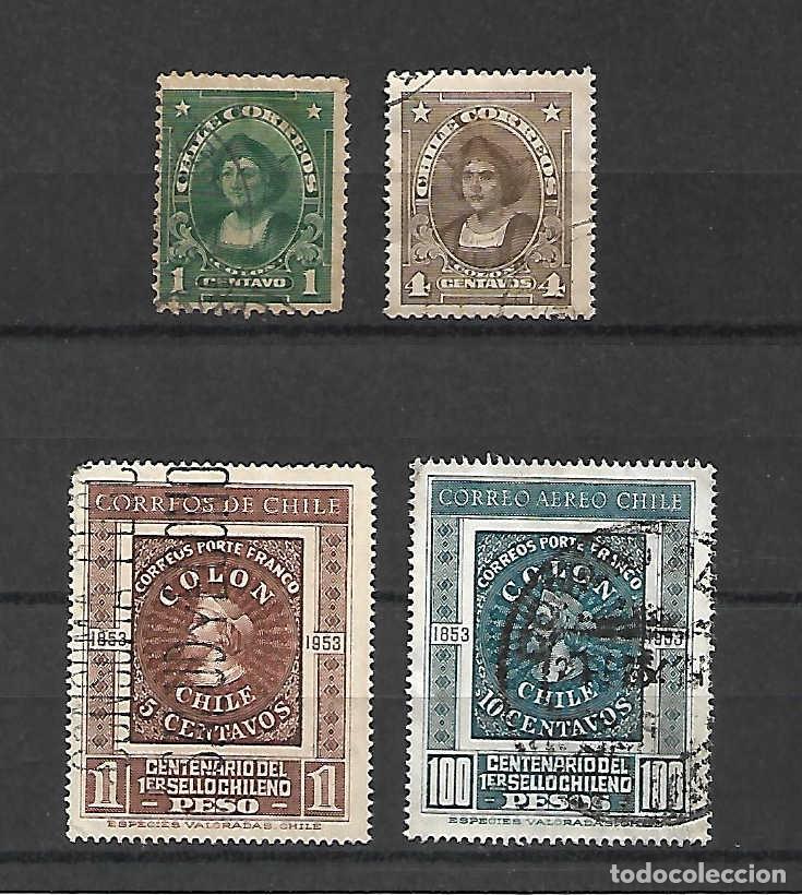 Sellos: Crist&oacute;bal COL&Oacute;N (151-1506), navegante . Chile, sellos a&ntilde;os 1911/53