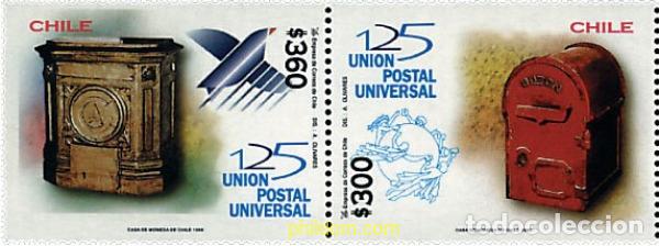 Sellos: 702086 MNH CHILE 1999 125 ANIVERSARIO DE LA UPU