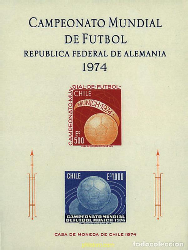 Sellos: 139827 MNH CHILE 1974 COPA DEL MUNDO DE FUTBOL. ALEMANIA-74