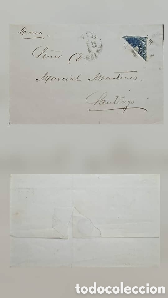 Sellos: CA) Chile 1868.The note mentions &rdquo;Luis,&rdquo; &rdquo;War,&rdquo; &rdquo;Apparatus/Devices&rdquo; (possibly repeated), and &rdquo;Santia