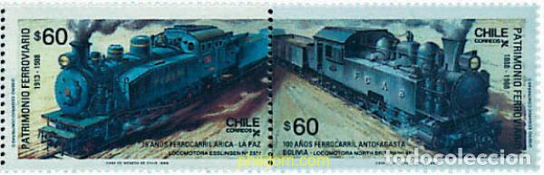 Sellos: 5943 MNH CHILE 1988 PATRIMONIO FERROVIARIO CHILENO