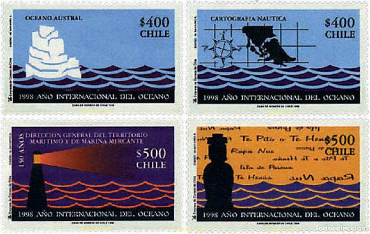 Sellos: 204723 MNH CHILE 1998 A&Ntilde;O INTERNACIONAL DE LOS OCEANOS