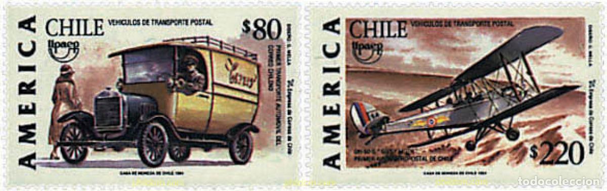 Sellos: 45999 MNH CHILE 1994 AMERICA-UPAEP 1994 - TRANSPORTES POSTALES