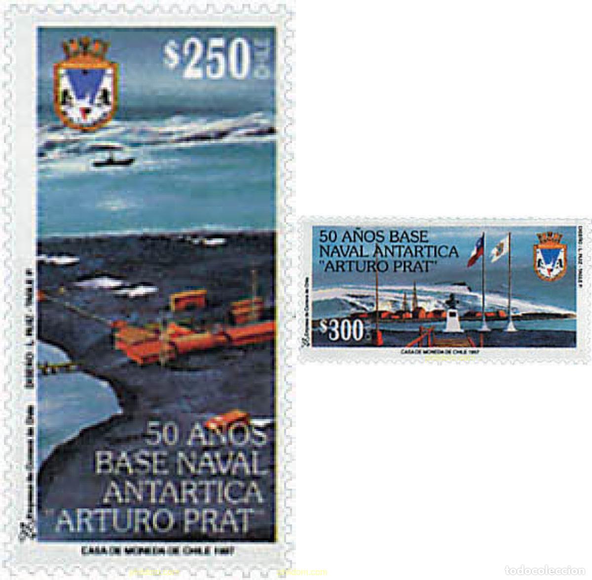 Sellos: 204767 MNH CHILE 1997 50 ANIVERSARIO DE LA BASE NAVAL ARTURO PRAT