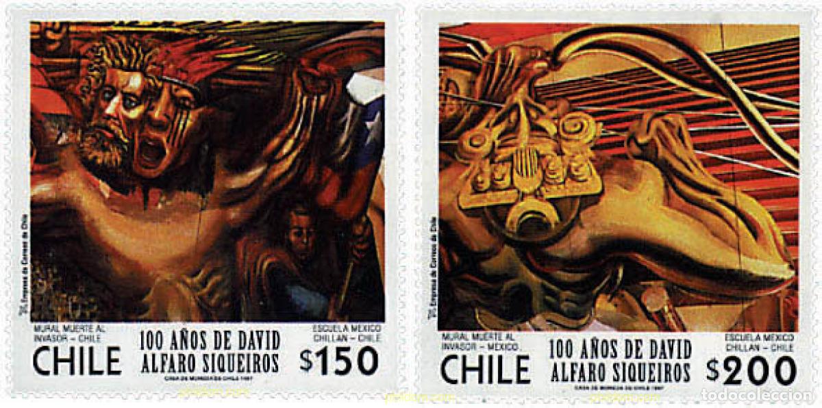 Sellos: 204772 MNH CHILE 1997 10 ANIVERSARIO DEL PINTOR DAVID ALFARO SIQUEIROS