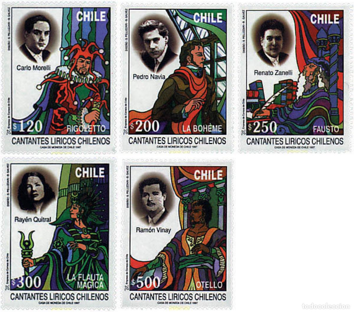 Sellos: 204779 MNH CHILE 1997 CANTORES LIRICOS CHILENOS