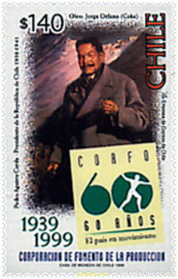 Sellos: 46841 MNH CHILE 1999 60 ANIVERSARIO DE LA COOPERACION DE FOMENTO DE LA PRODUCCION