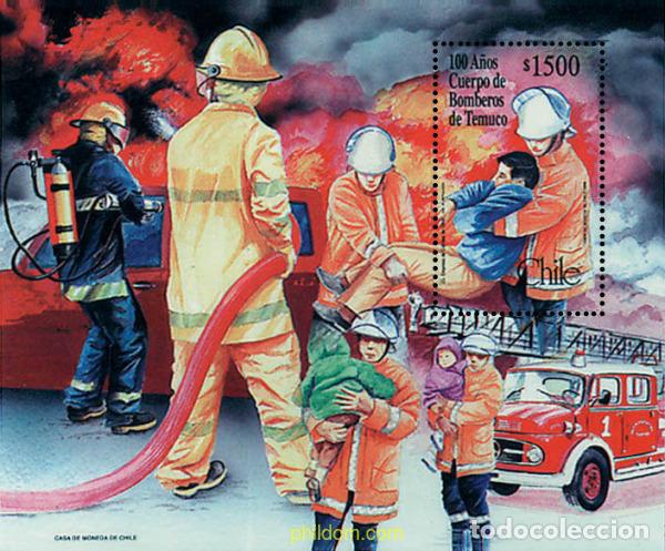 Sellos: 48580 MNH CHILE 1999 CENTENARIO DEL CUERPO DE BOMBEROS DE TEMUCO