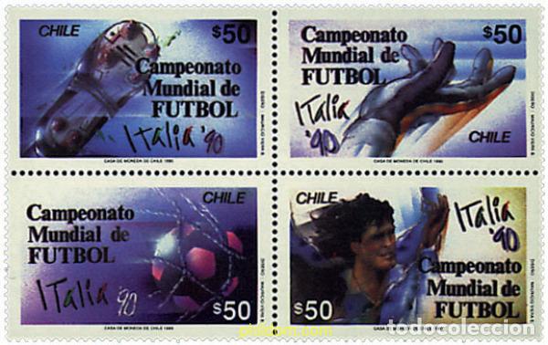 Sellos: 139832 MNH CHILE 1990 COPA DEL MUNDO DE FUTBOL. ITALIA-90