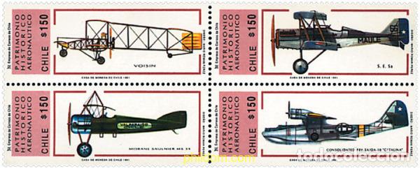 Stamps: 180535 MNH CHILE 1991 AVIACION