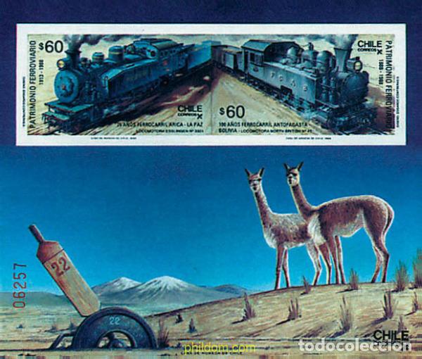 Timbres: 58147 MNH CHILE 1988 PATRIMONIO FERROVIARIO CHILENO