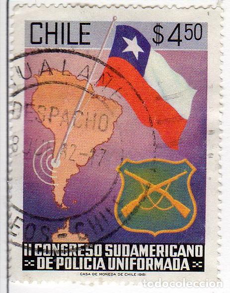 Briefmarken: Chile. 2&ordm; Congreso Sud-Americano Polic&iacute;a Uniformada. 1981.YT-578. Usado