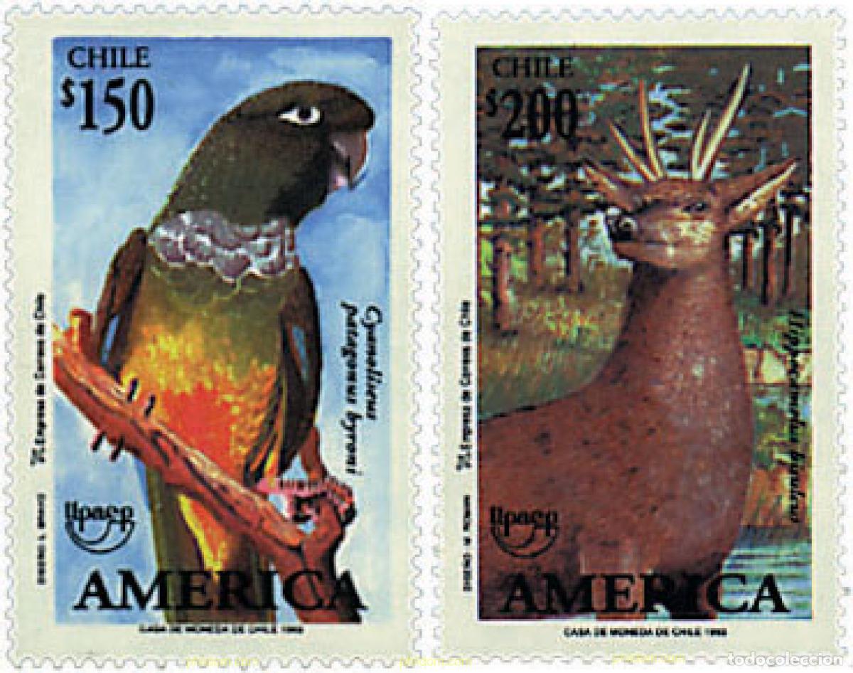 Sellos: 35403 MNH CHILE 1993 AMERICA-UPAEP 1993 - FAUNA EN VIA DE EXTINCION