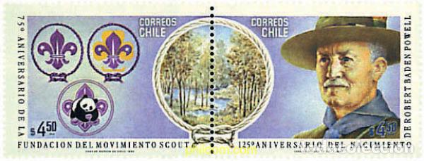 Sellos: 5202 MNH CHILE 1982 75 ANIVERSARIO DEL ESCULTISMO Y 125 ANIVERSARIO DE LORD BADEN-POWELL