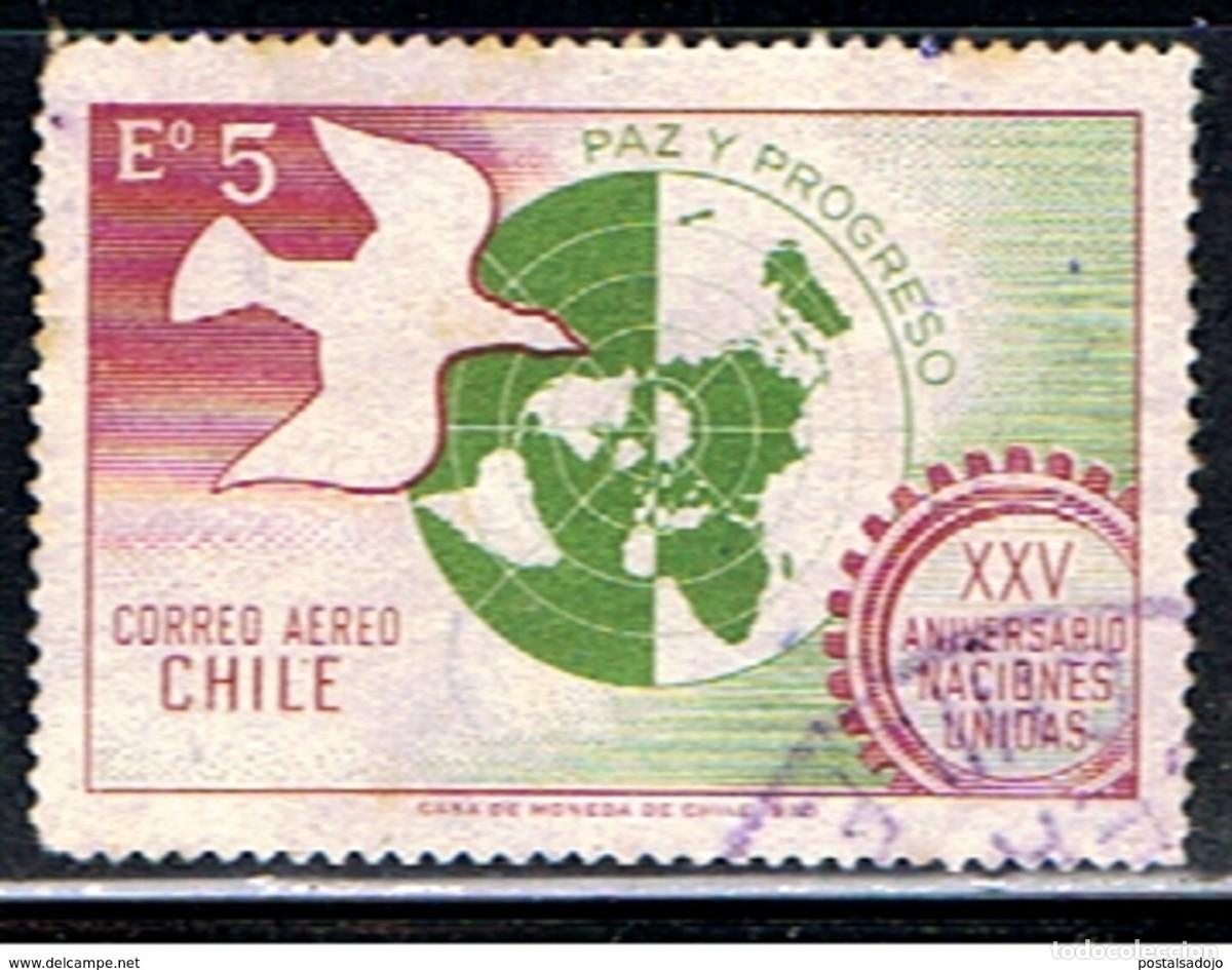 Sellos: CHILE // YVERT 271 AEREO // 1970 ... USADO - Foto 1