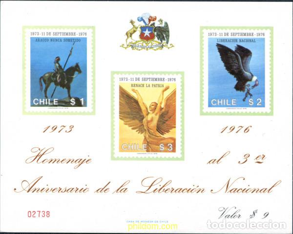 Sellos: 158751 MNH CHILE 1976 3 ANIVERSARIO DEL NUEVO REGIMEN