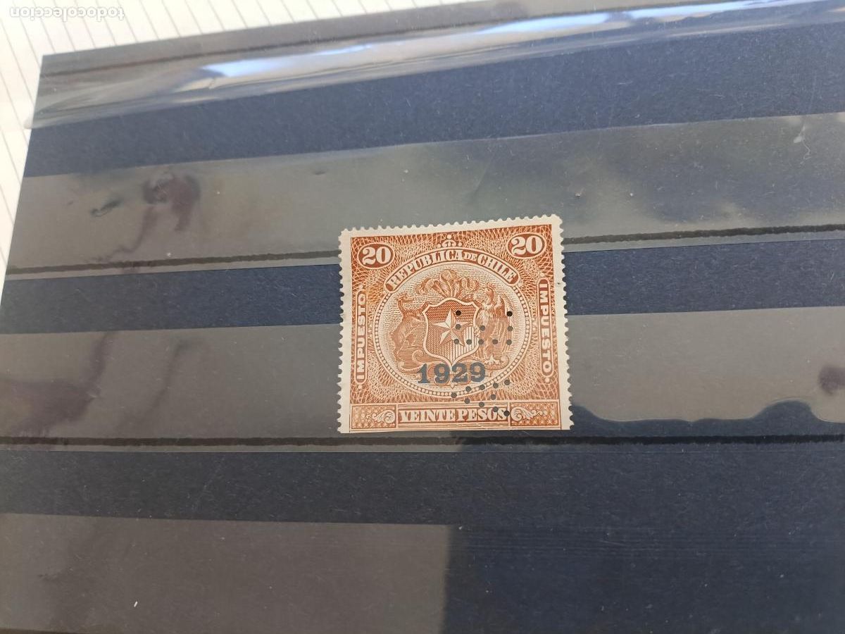Sellos: Chile. Timbre o estampilla de impuestos, 20 pesos 1929