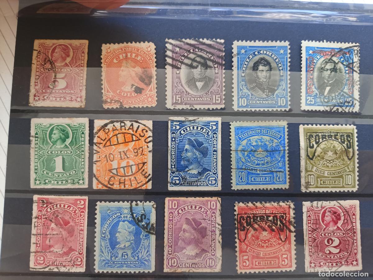 Sellos: Chile. Lote de sellos antiguos