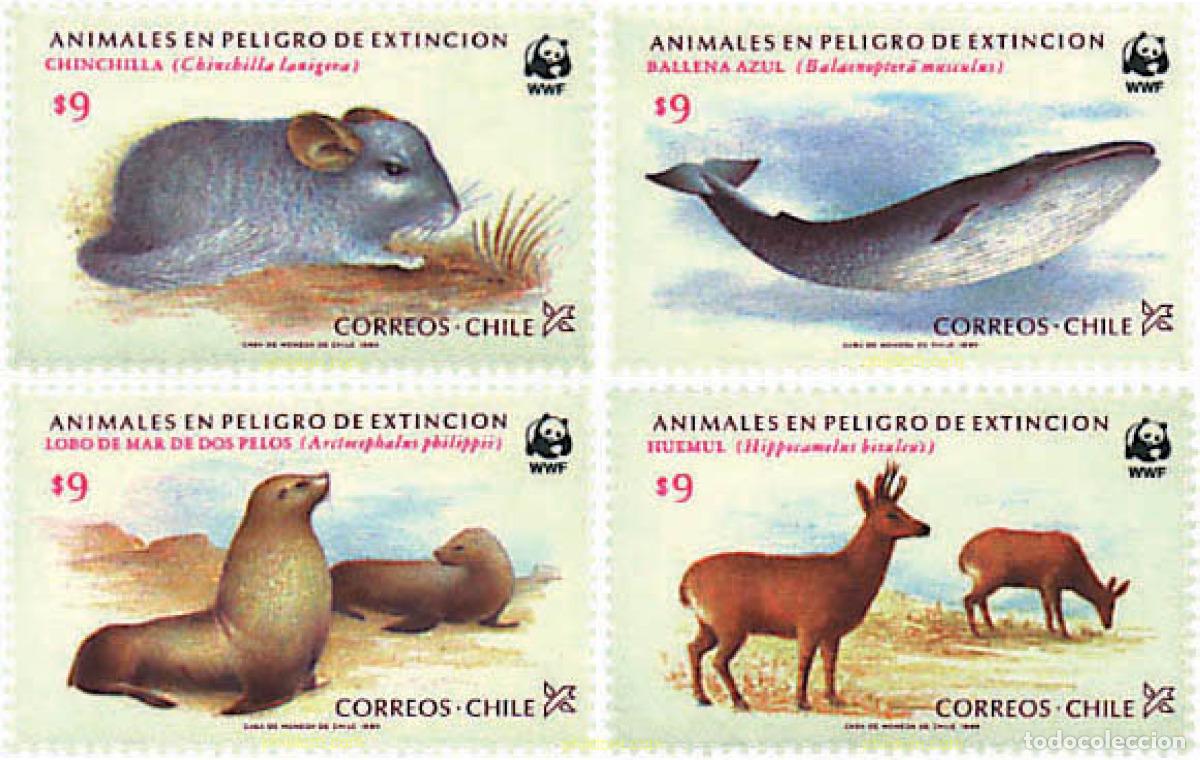 Sellos: 74341 MNH CHILE 1984 FAUNA EN PELIGRO DE EXTINCION