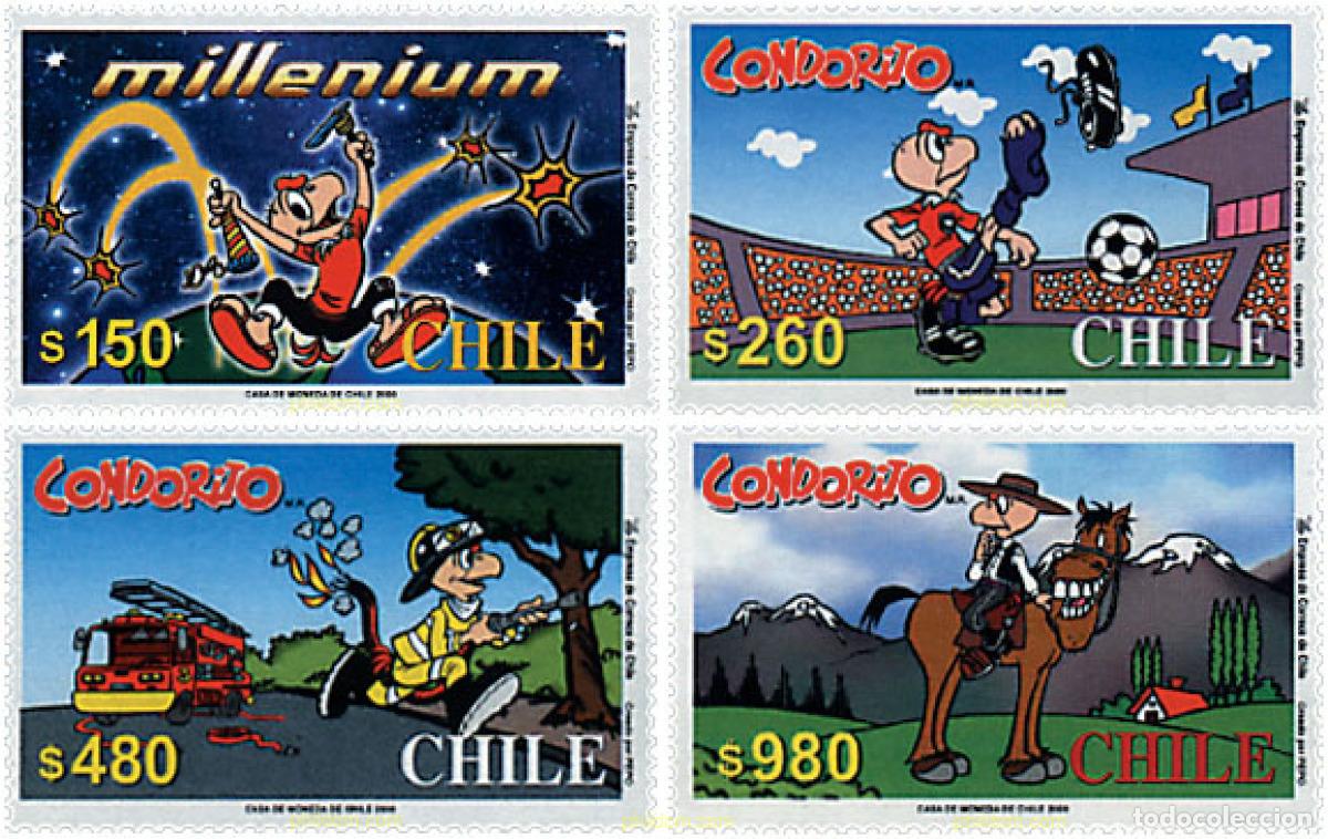 Francobolli: 99062 MNH CHILE 2000 CONDORITO, PERSONAJE DE DIBUJOS ANIMADOS