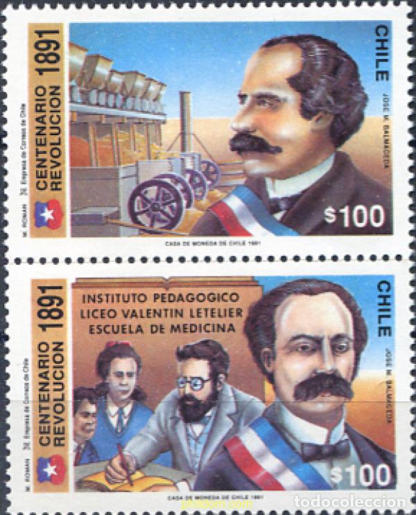Sellos: 6039 MNH CHILE 1991 CENTENARIO DE LA REVOLUCION DE 1891