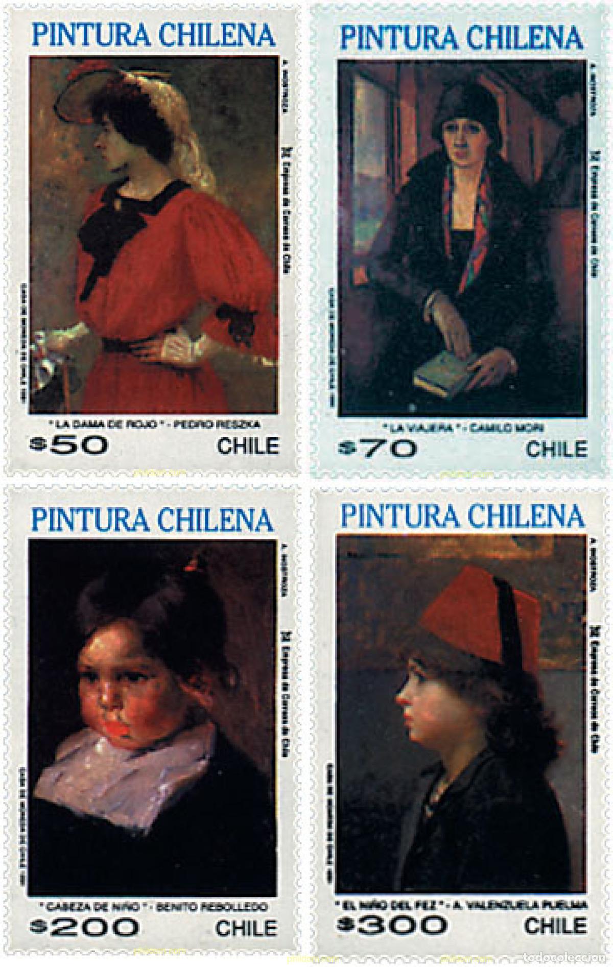 Sellos: 58154 MNH CHILE 1991 PINTURAS