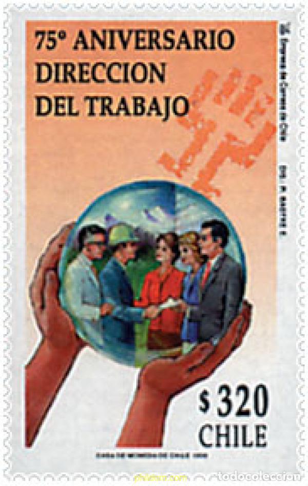 Selos: 51388 MNH CHILE 1999 75 ANIVERSARIO DE LA DIRECCION DE TRABAJO