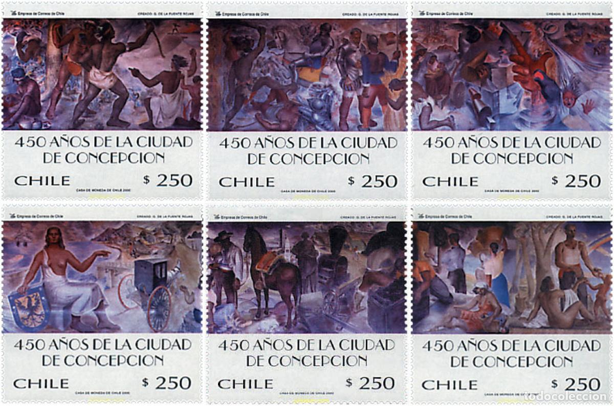 Selos: 74171 MNH CHILE 2000 450 ANIVERSARIO DE LA CIUDAD DE CONCEPCION