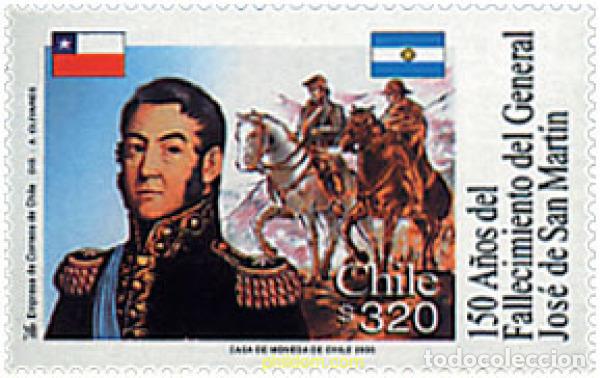 Selos: 82348 MNH CHILE 2000 150 ANIVERSARIO DE LA MUERTE DEL GENERAL JOSE DE SAN MARTIN