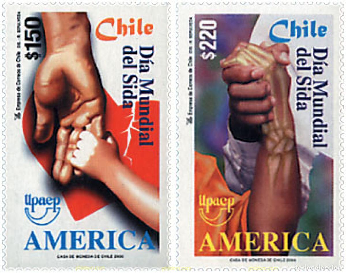 Selos: 74172 MNH CHILE 2000 AMERICA-UPAEP 2000 - CAMPA&Ntilde;A CONTRA EL SIDA