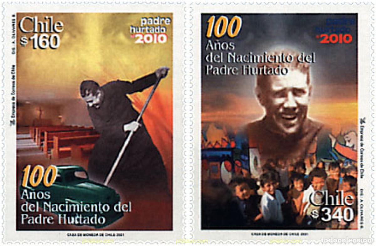 Timbres: 184715 MNH CHILE 2001 100 A&Ntilde;OS DEL NACIMIENTO DEL PADRE HURTADO