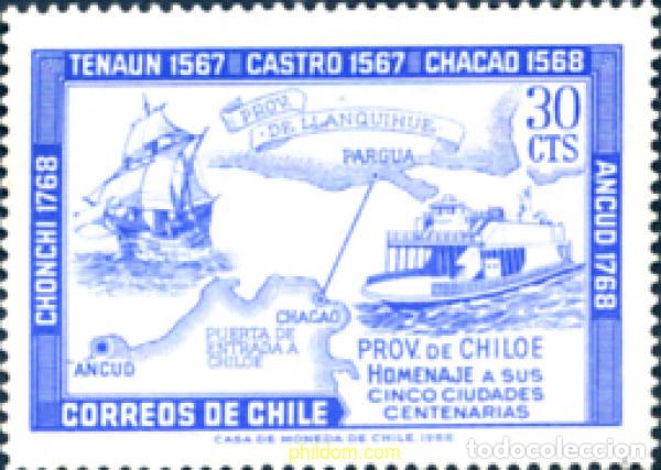 Sellos: 791903 MNH CHILE 1968 HOMENAJE A LAS 5 CIUDADES CENTENARIAS DE LA PROVINCIA DE CHILOE