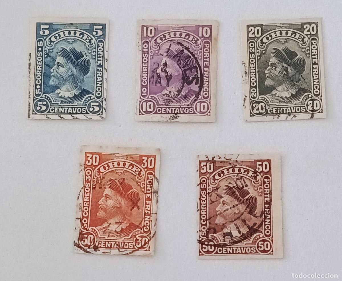 Sellos: Sellos Chile 1900 Crist&oacute;bal Col&oacute;n.