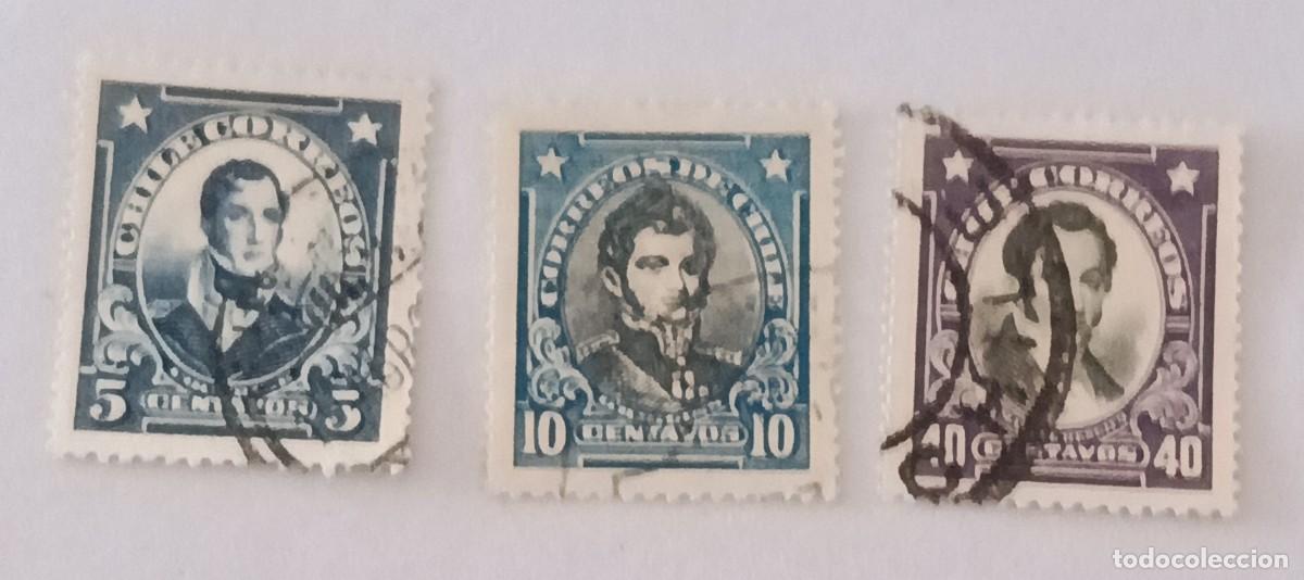 Sellos: Sellos Chile 1928 -1935 Personajes sobrecargados &rdquo;CHILE CORREOS&rdquo; y &rdquo;CORREOS DE CHILE&rdquo;.