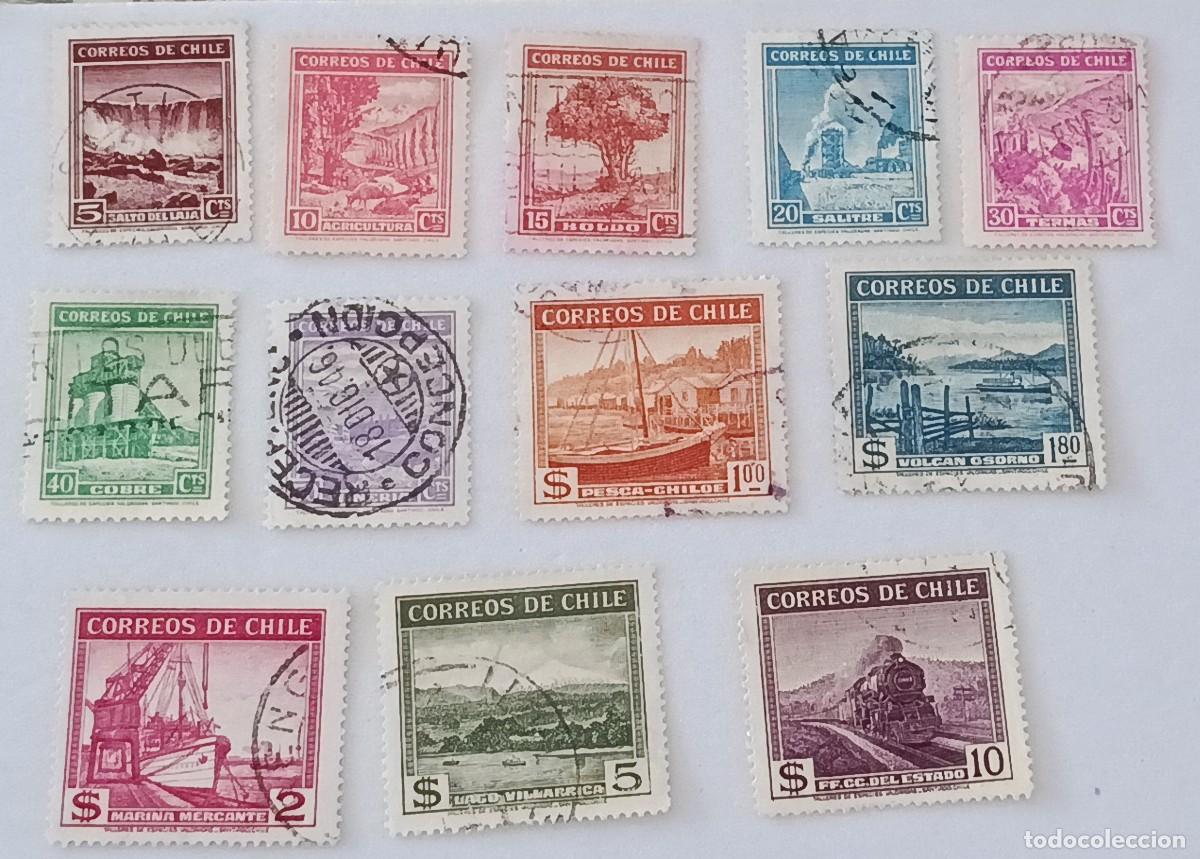 Sellos: Sellos Chile 1938 -1940 Paisajes.