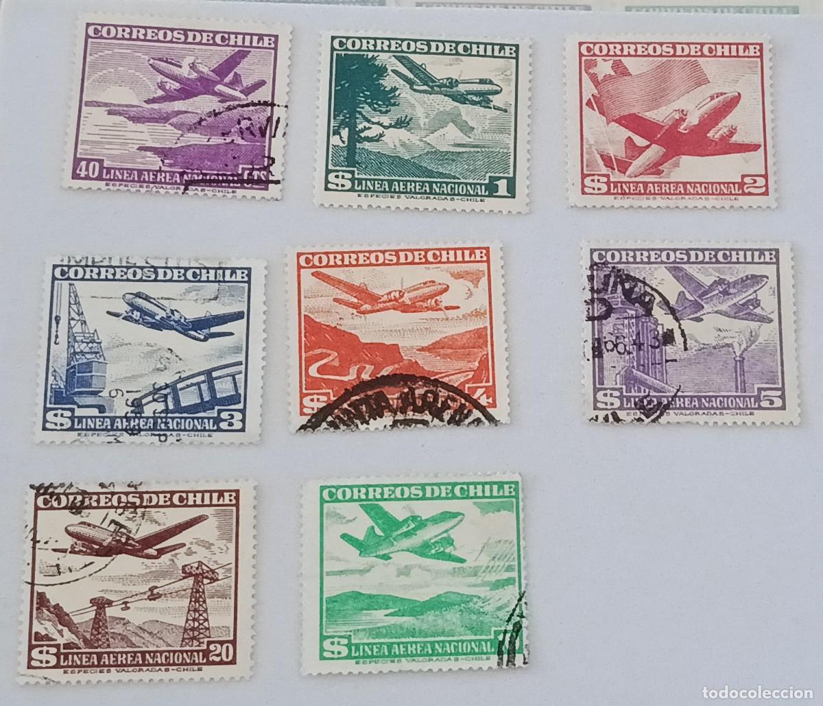 Sellos: 1956 A&eacute;reos. 1951 -1955 Serie de 1.950 - 1.953, goma sin filigrana. A&eacute;reos.