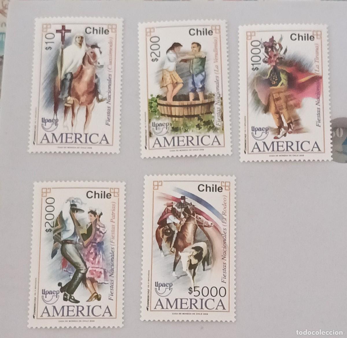 Sellos: Sellos Chile 2008 Emisi&oacute;n &rdquo;Am&eacute;rica UPAEP&rdquo;. Fiestas nacionales.
