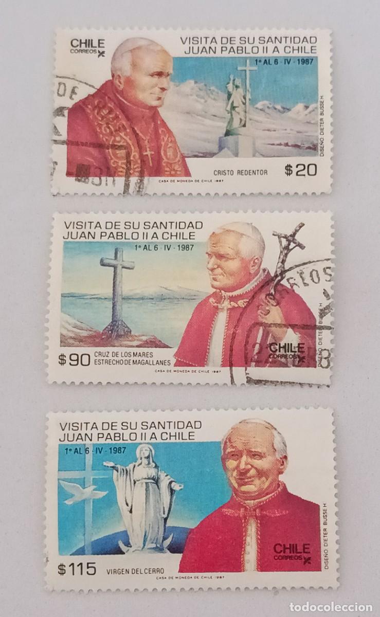 Selos: Sellos Chile 1987 Visita del Papa Juan Pablo II a Chile.