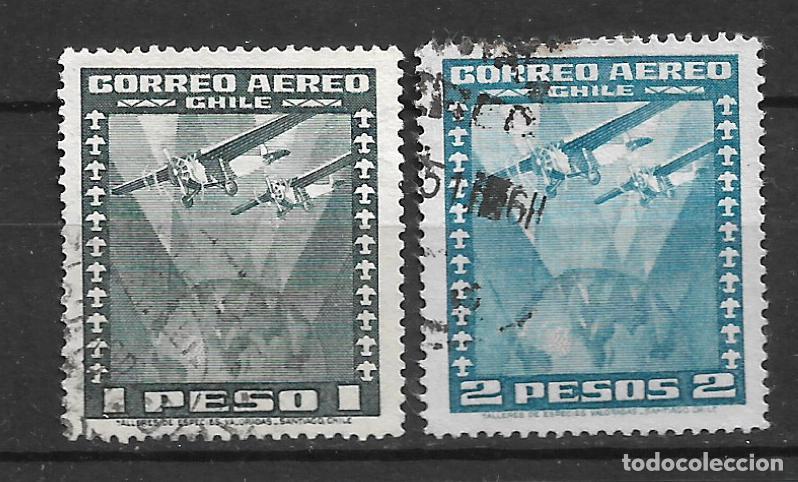 Sellos: chile 2 sellos correo aereo usado - 7/36