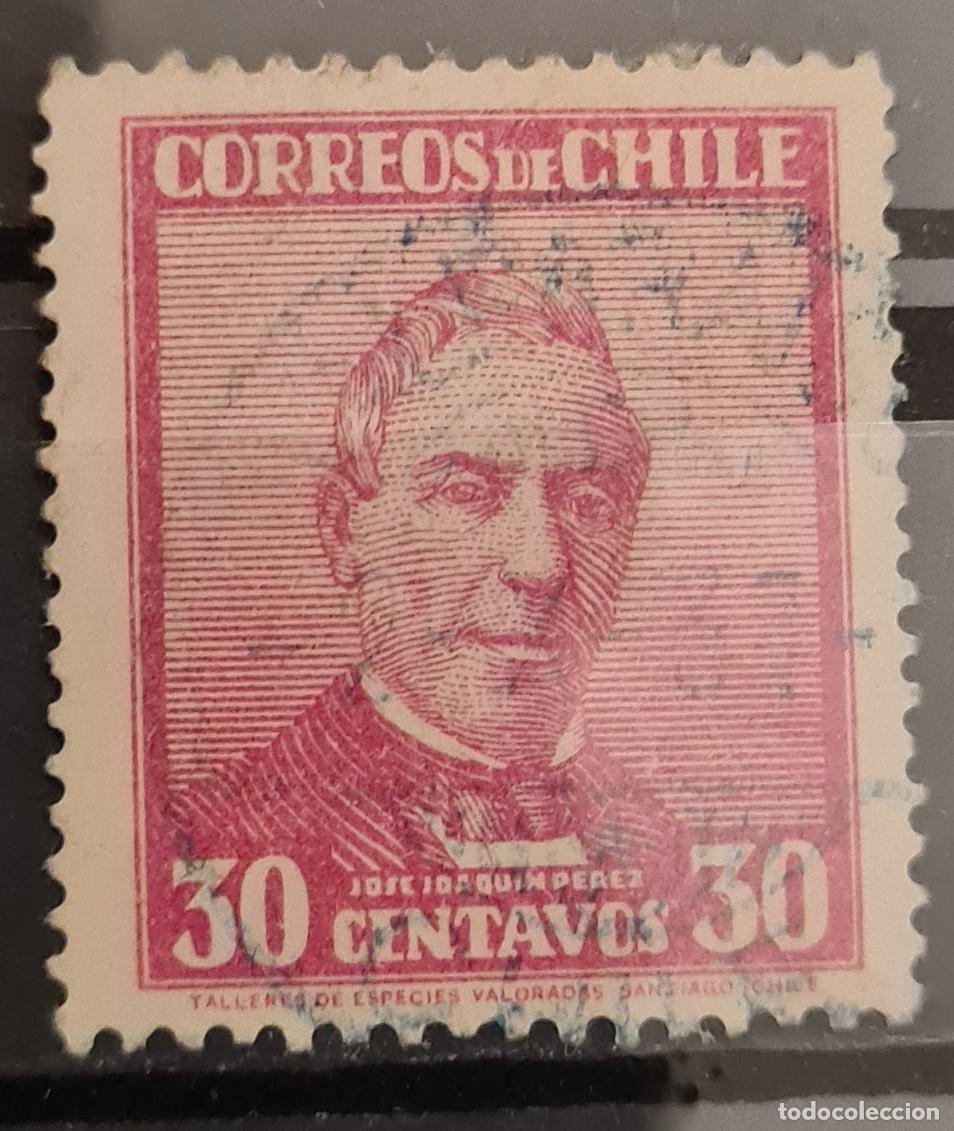 Sellos: Sello usado de Chile 1934: Jos&eacute; Joaqu&iacute;n P&eacute;rez