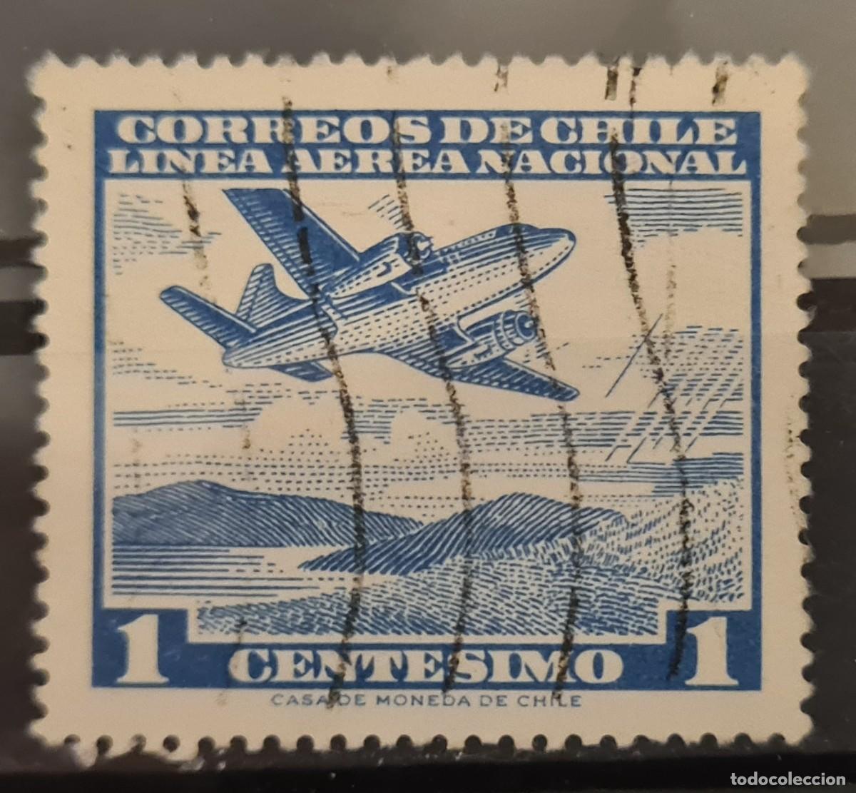 Sellos: Sello a&eacute;reo usado de Chile 1960-62