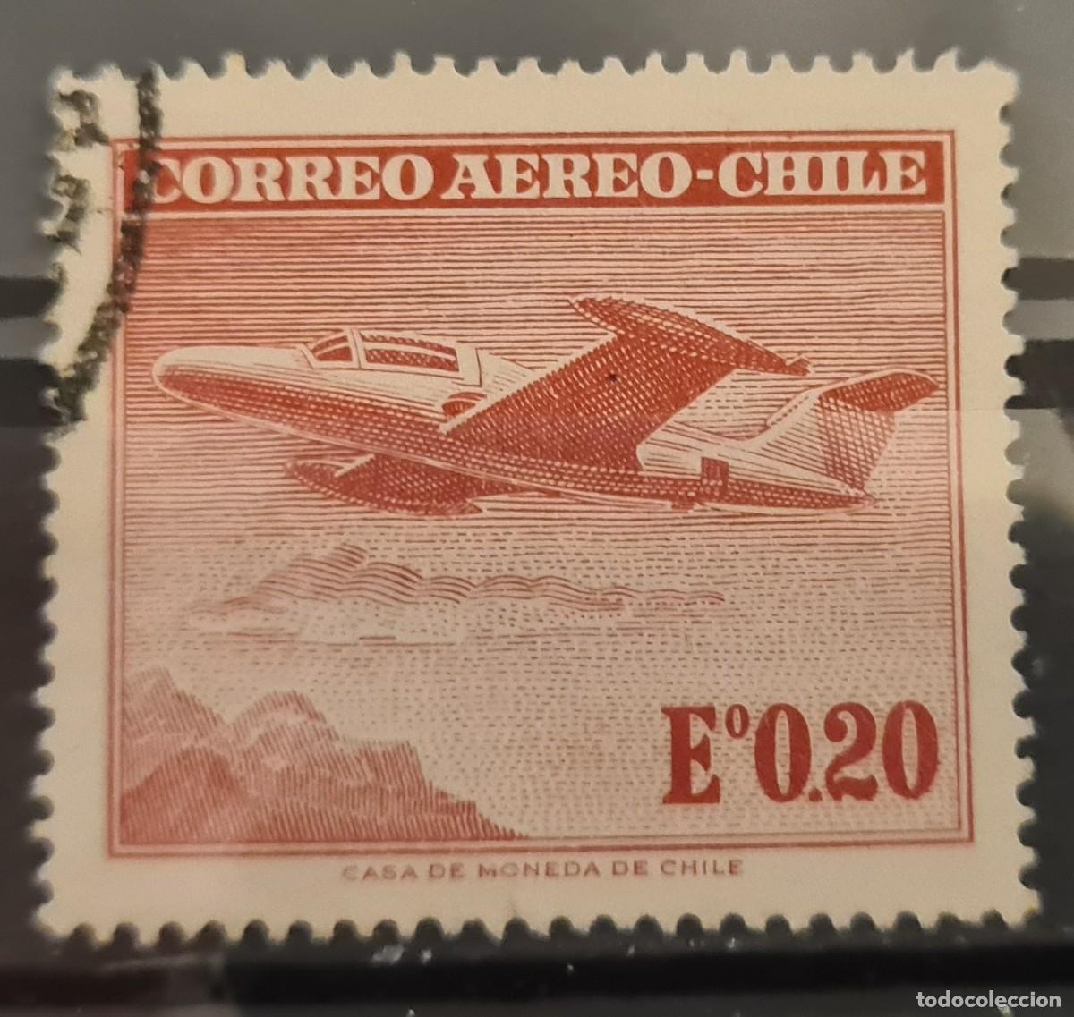 Sellos: Sello a&eacute;reo usado de Chile 1962-67