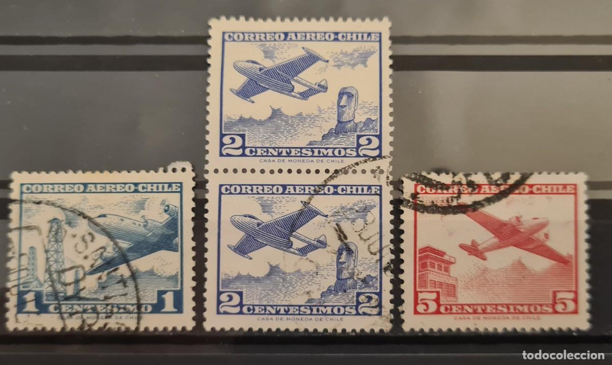 Stamps: Serie de sellos a&eacute;reos usados de Chile 1960-64: tipos de 1956-57 modificados